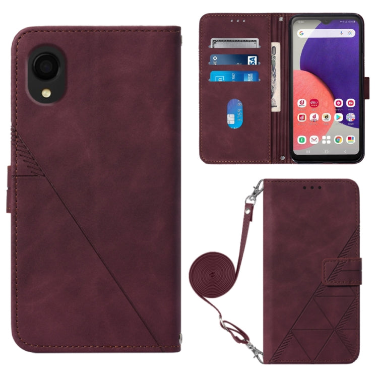 Crossbody 3D Embossed Flip Leather Phone Case, For ZTE ZMAX 11 Z6251, For Cubot Pocket, For Oukitel C31, For Tone E22, For Samsung Galaxy A14 5G, For Samsung Galaxy A22 5G JP Edition, For Samsung Galaxy A23E / A22E / A23S / A23 5G                      ...
