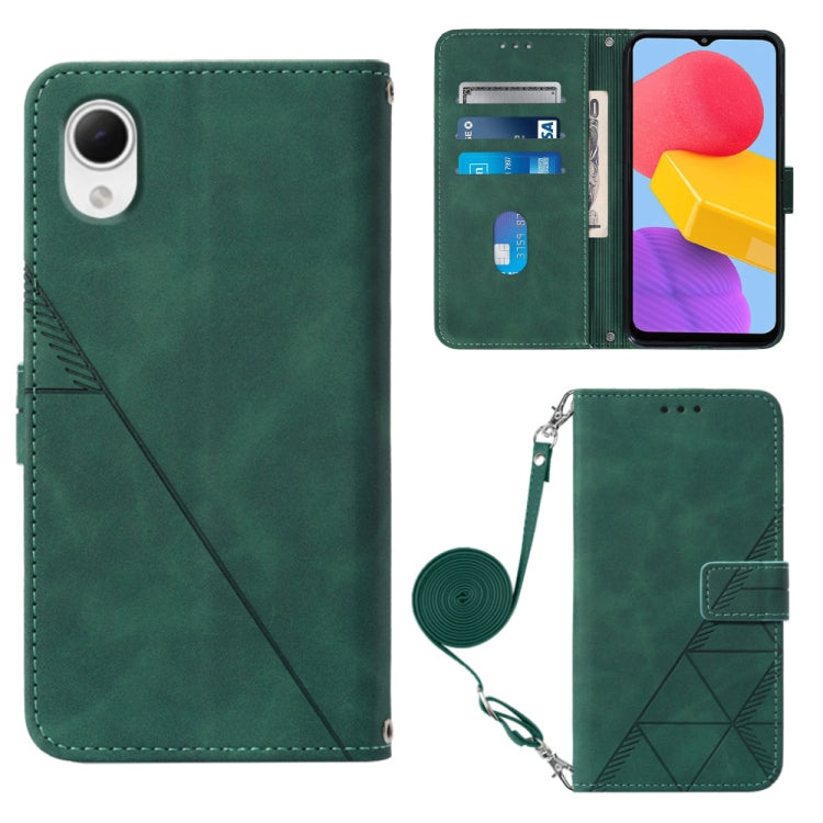 Crossbody 3D Embossed Flip Leather Phone Case, For ZTE ZMAX 11 Z6251, For Cubot Pocket, For Oukitel C31, For Tone E22, For Samsung Galaxy A14 5G, For Samsung Galaxy A22 5G JP Edition, For Samsung Galaxy A23E / A22E / A23S / A23 5G                      ...