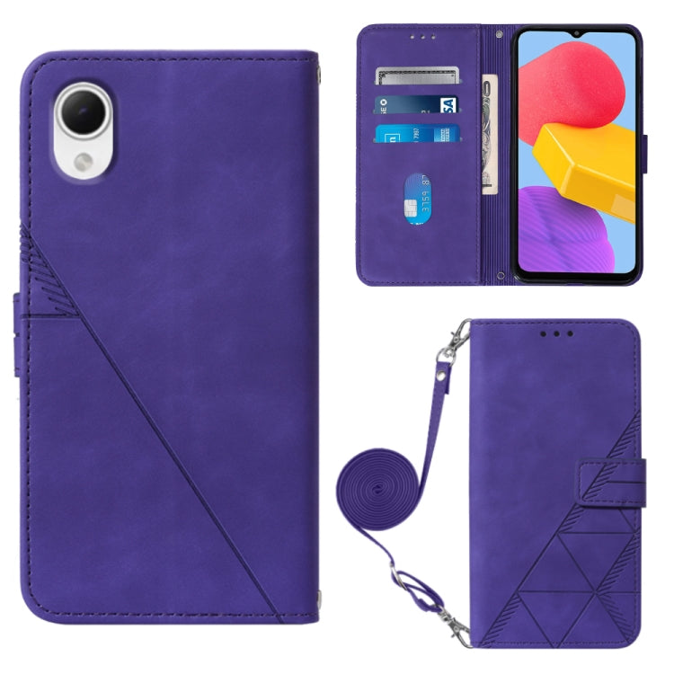 Crossbody 3D Embossed Flip Leather Phone Case, For ZTE ZMAX 11 Z6251, For Cubot Pocket, For Oukitel C31, For Tone E22, For Samsung Galaxy A14 5G, For Samsung Galaxy A22 5G JP Edition, For Samsung Galaxy A23E / A22E / A23S / A23 5G                      ...