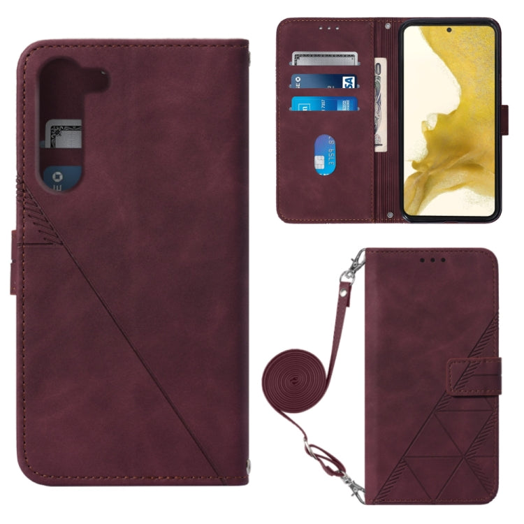 Crossbody 3D Embossed Flip Leather Phone Case, For Samsung Galaxy S23+ 5G, For Samsung Galaxy S23 Ultra 5G, For Sharp Aquos R7 / P7, For Sharp Aquos V6 Plus / V6, For Sharp Aquos Sense7 Plus, For Sharp Aquos Sense7 SH-V48, For Xiaomi Civi 2            ...