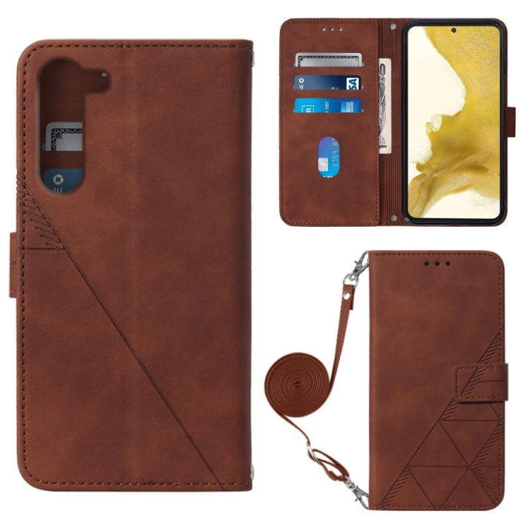 Crossbody 3D Embossed Flip Leather Phone Case, For Samsung Galaxy S23+ 5G, For Samsung Galaxy S23 Ultra 5G, For Sharp Aquos R7 / P7, For Sharp Aquos V6 Plus / V6, For Sharp Aquos Sense7 Plus, For Sharp Aquos Sense7 SH-V48, For Xiaomi Civi 2            ...