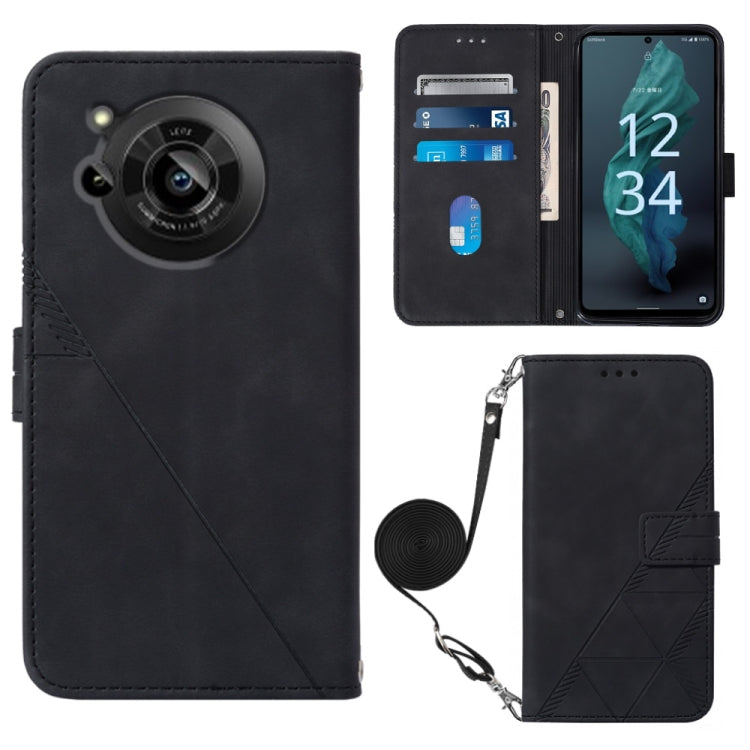 Crossbody 3D Embossed Flip Leather Phone Case, For Samsung Galaxy S23+ 5G, For Samsung Galaxy S23 Ultra 5G, For Sharp Aquos R7 / P7, For Sharp Aquos V6 Plus / V6, For Sharp Aquos Sense7 Plus, For Sharp Aquos Sense7 SH-V48, For Xiaomi Civi 2            ...