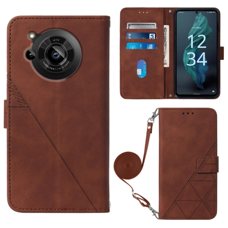 Crossbody 3D Embossed Flip Leather Phone Case, For Samsung Galaxy S23+ 5G, For Samsung Galaxy S23 Ultra 5G, For Sharp Aquos R7 / P7, For Sharp Aquos V6 Plus / V6, For Sharp Aquos Sense7 Plus, For Sharp Aquos Sense7 SH-V48, For Xiaomi Civi 2            ...