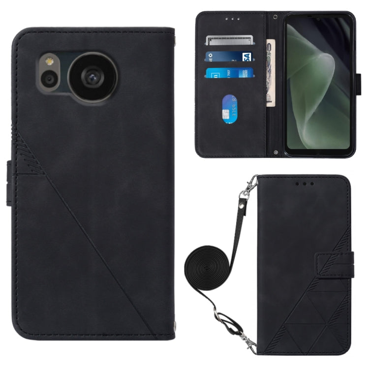 Crossbody 3D Embossed Flip Leather Phone Case, For Samsung Galaxy S23+ 5G, For Samsung Galaxy S23 Ultra 5G, For Sharp Aquos R7 / P7, For Sharp Aquos V6 Plus / V6, For Sharp Aquos Sense7 Plus, For Sharp Aquos Sense7 SH-V48, For Xiaomi Civi 2            ...