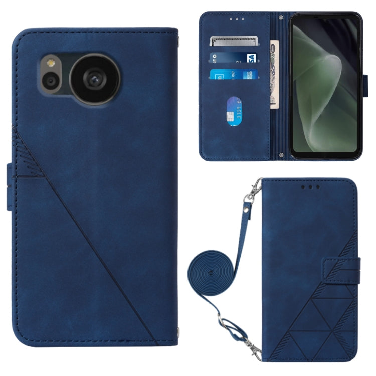 Crossbody 3D Embossed Flip Leather Phone Case, For Samsung Galaxy S23+ 5G, For Samsung Galaxy S23 Ultra 5G, For Sharp Aquos R7 / P7, For Sharp Aquos V6 Plus / V6, For Sharp Aquos Sense7 Plus, For Sharp Aquos Sense7 SH-V48, For Xiaomi Civi 2            ...