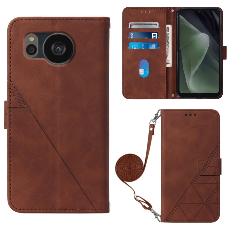 Crossbody 3D Embossed Flip Leather Phone Case, For Samsung Galaxy S23+ 5G, For Samsung Galaxy S23 Ultra 5G, For Sharp Aquos R7 / P7, For Sharp Aquos V6 Plus / V6, For Sharp Aquos Sense7 Plus, For Sharp Aquos Sense7 SH-V48, For Xiaomi Civi 2            ...