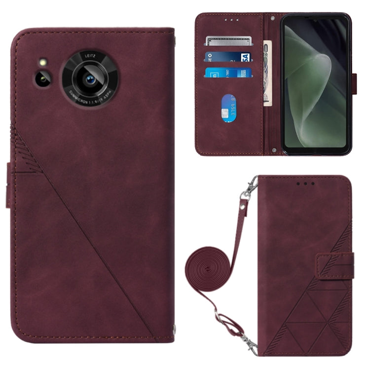 Crossbody 3D Embossed Flip Leather Phone Case, For Samsung Galaxy S23+ 5G, For Samsung Galaxy S23 Ultra 5G, For Sharp Aquos R7 / P7, For Sharp Aquos V6 Plus / V6, For Sharp Aquos Sense7 Plus, For Sharp Aquos Sense7 SH-V48, For Xiaomi Civi 2            ...