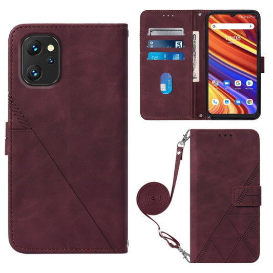 Crossbody 3D Embossed Flip Leather Phone Case, For UMIDIGI Power 7 / Power 7S