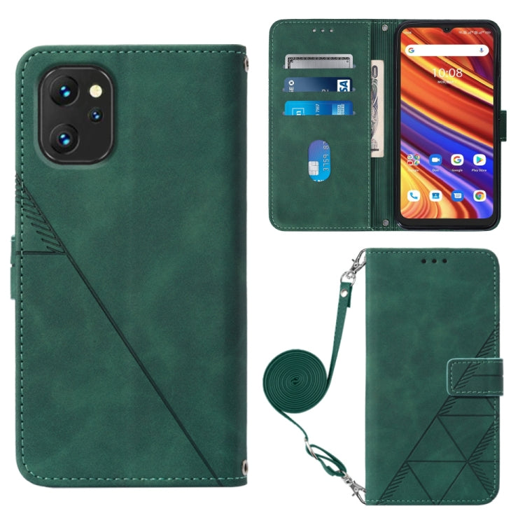 Crossbody 3D Embossed Flip Leather Phone Case, For UMIDIGI Power 7 / Power 7S