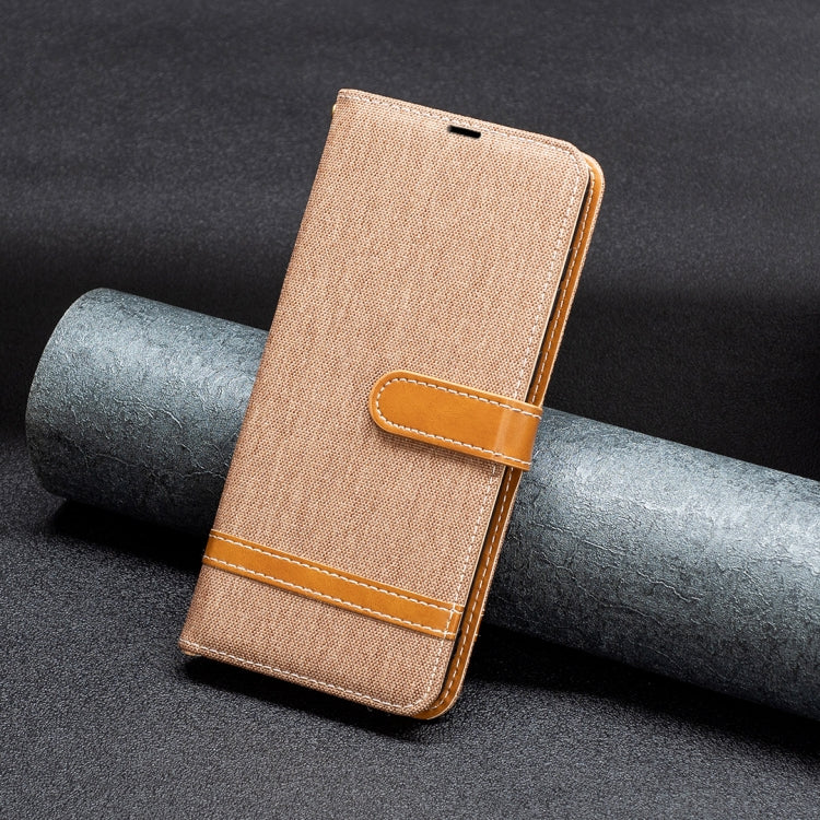 Color Block Denim Texture Leather Phone Case, For Samsung Galaxy A54 5G