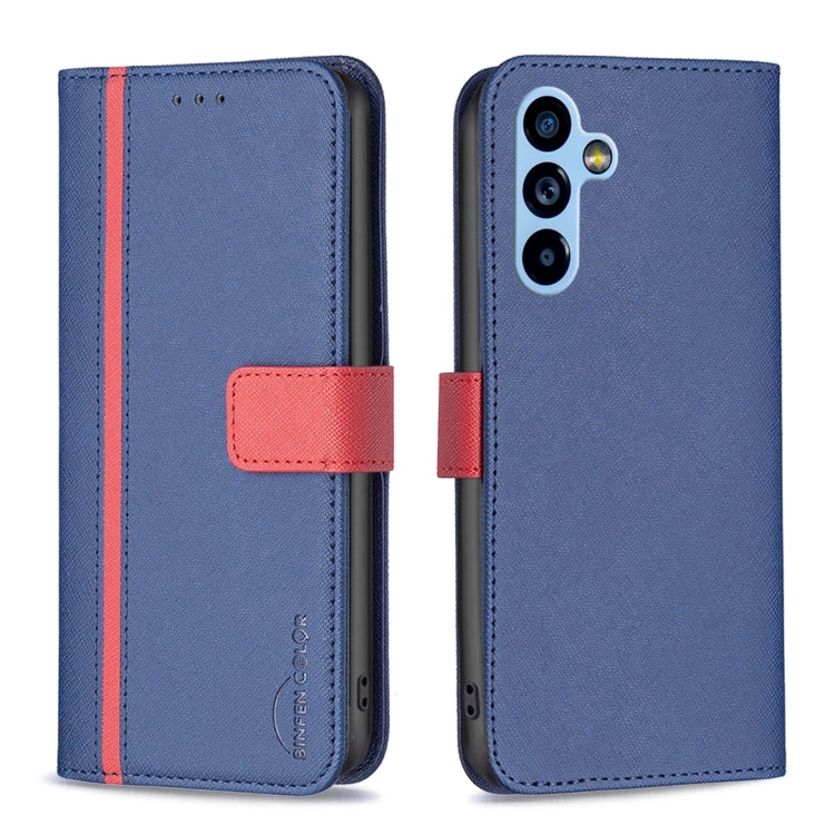 BF13 Color Matching Cross Texture Leather Phone Case, For Samsung Galaxy A54 5G