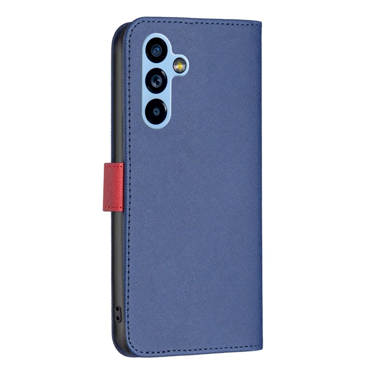 BF13 Color Matching Cross Texture Leather Phone Case, For Samsung Galaxy A54 5G