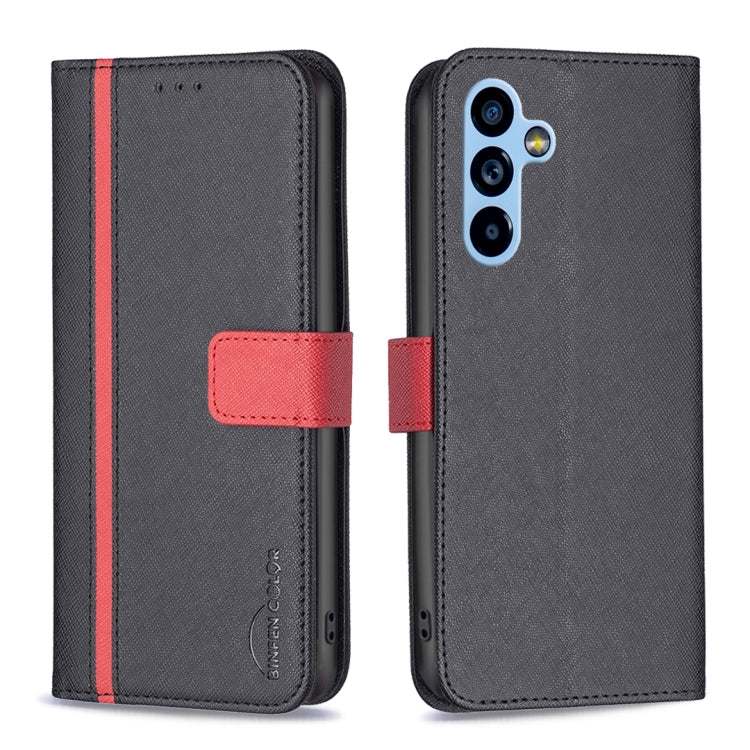 BF13 Color Matching Cross Texture Leather Phone Case, For Samsung Galaxy A54 5G