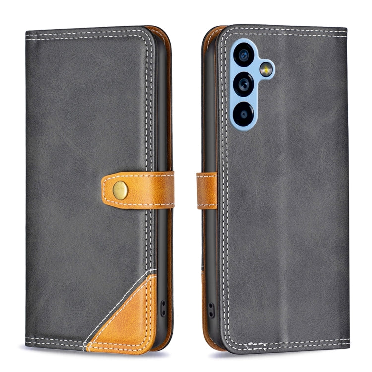 Color Matching Double Sewing Thread Leather Phone Case, For Samsung Galaxy A54 5G