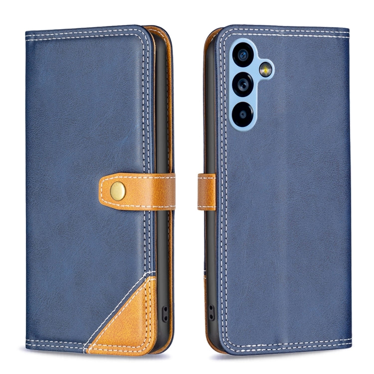 Color Matching Double Sewing Thread Leather Phone Case, For Samsung Galaxy A54 5G
