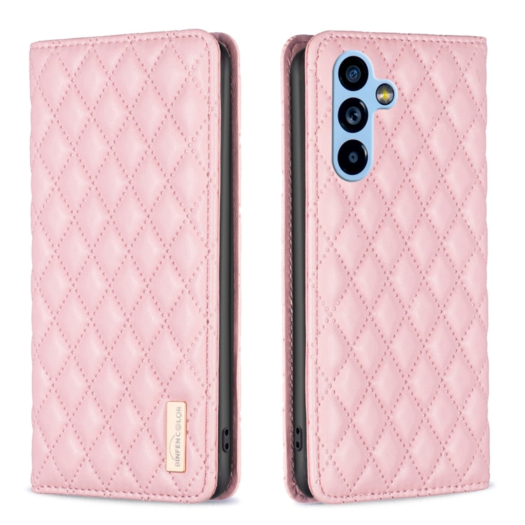 Diamond Lattice Magnetic Leather Flip Phone Case, For Samsung Galaxy A54 5G