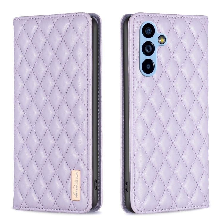Diamond Lattice Magnetic Leather Flip Phone Case, For Samsung Galaxy A54 5G