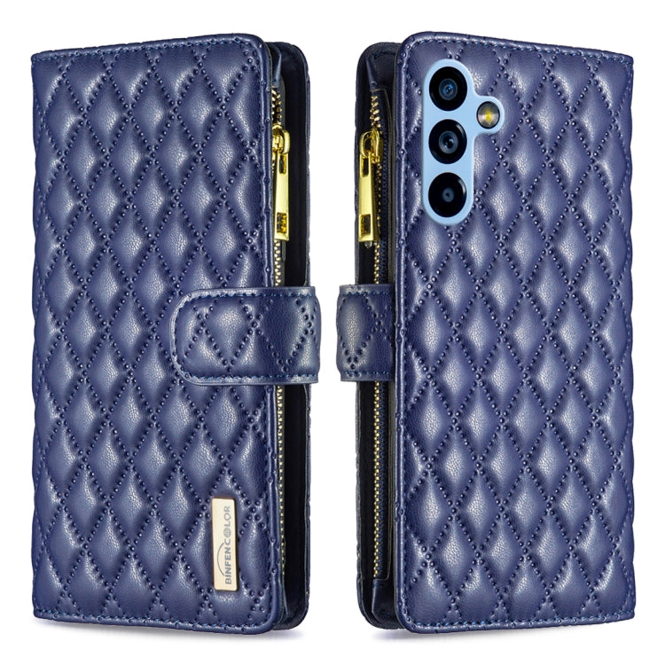 Diamond Lattice Zipper Wallet Leather Flip Phone Case, For Samsung Galaxy A54 5G
