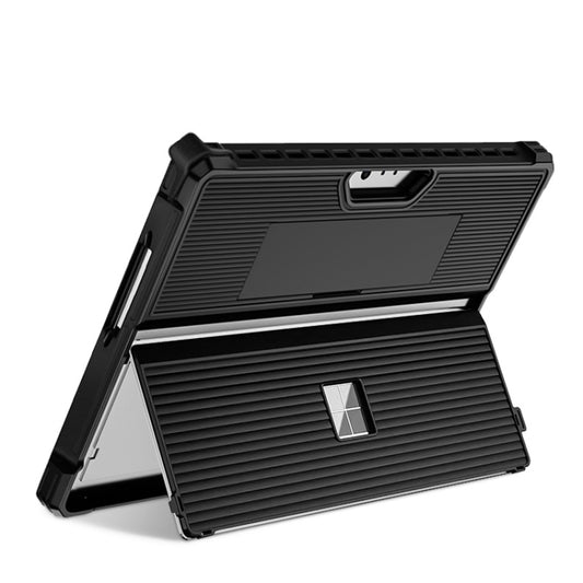 Striped Hollow Tablet Case with Holder Cover, For Microsoft Surface Pro 8, For Microsoft Surface Pro 9