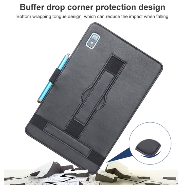 Detachable Horizontal Flip Leather Case with Holder & Bandage, For TCL 10 TabMax 4G