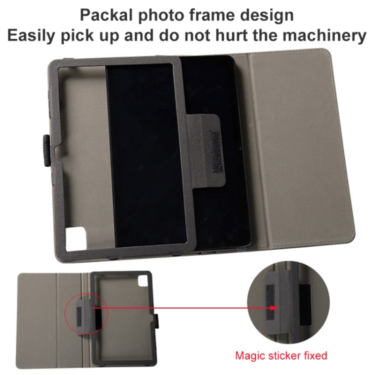 Skin Texture Leather Tablet Case with Holder, For TCL NxtPaper 10s