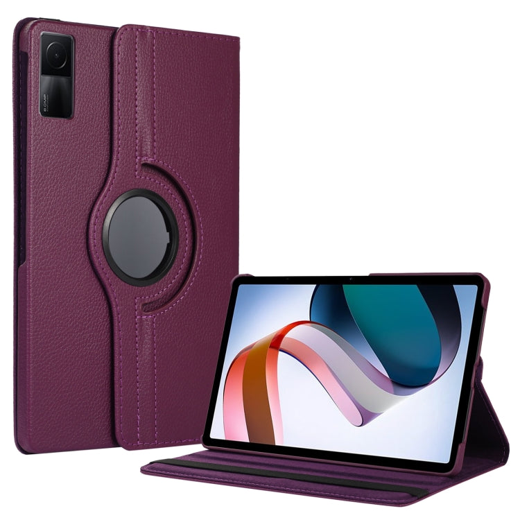 360 Degree Rotation Litchi Texture Leather Tablet Case, For Xiaomi Redmi Pad 10.61