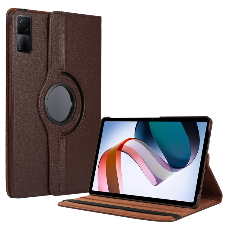 360 Degree Rotation Litchi Texture Leather Tablet Case, For Xiaomi Redmi Pad 10.61
