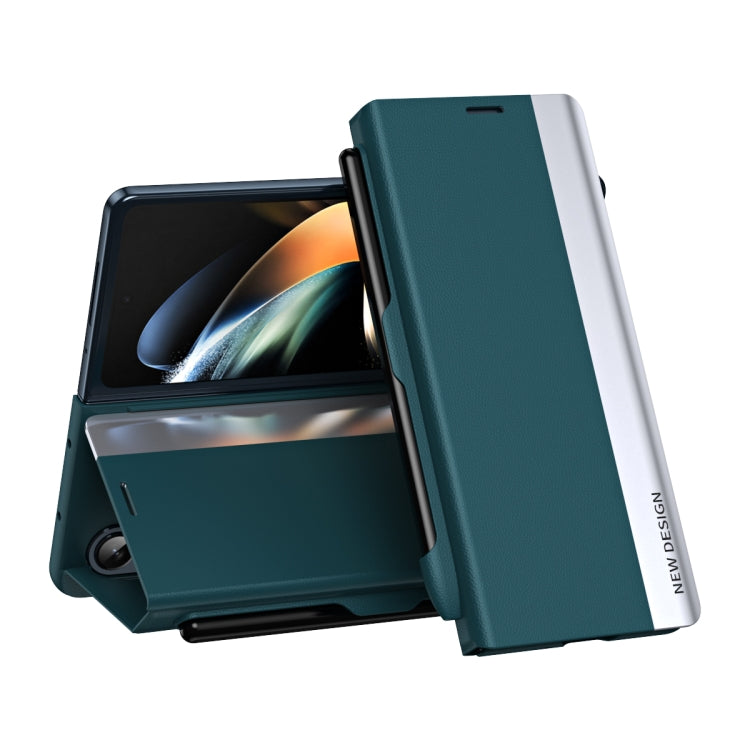 Shockproof Full Coverage Leather Phone Case with Pen Slot, For Samsung Galaxy Z Fold3 5G, For Samsung Galaxy Z Fold4