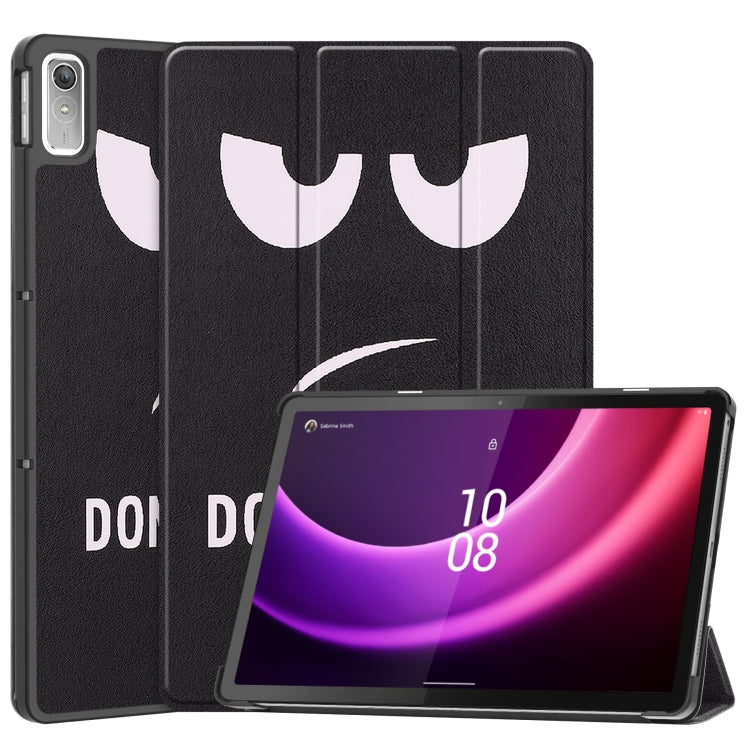 Custer Painted 3-Fold Holder Leather Smart Tablet Case, For Lenovo Tab P11 Gen 2