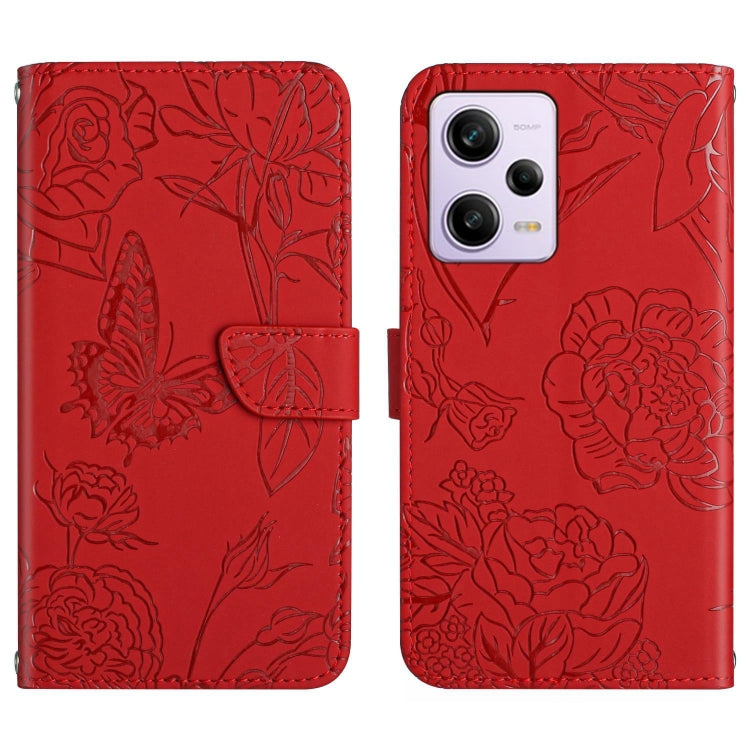 HT03 Skin Feel Butterfly Embossed Flip Leather Phone Case, For Xiaomi Redmi 11 Prime 4G, For Xiaomi Redmi 11 Prime 5G, For Xiaomi Redmi Note 12 China, For Xiaomi Redmi Note 12 Pro 5G China, For Xiaomi Redmi Note 12 Pro+ China/Note 12 Explorer          ...