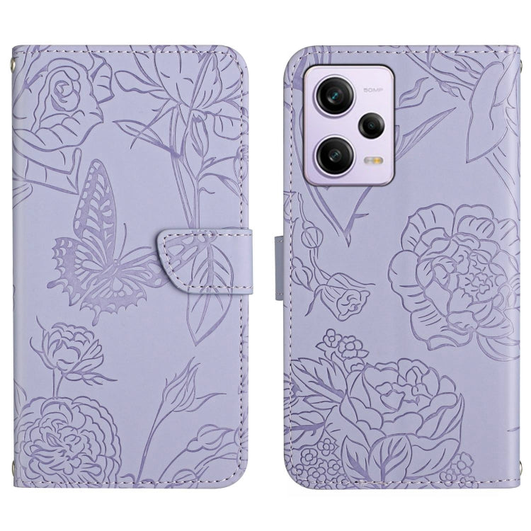 HT03 Skin Feel Butterfly Embossed Flip Leather Phone Case, For Xiaomi Redmi 11 Prime 4G, For Xiaomi Redmi 11 Prime 5G, For Xiaomi Redmi Note 12 China, For Xiaomi Redmi Note 12 Pro 5G China, For Xiaomi Redmi Note 12 Pro+ China/Note 12 Explorer          ...