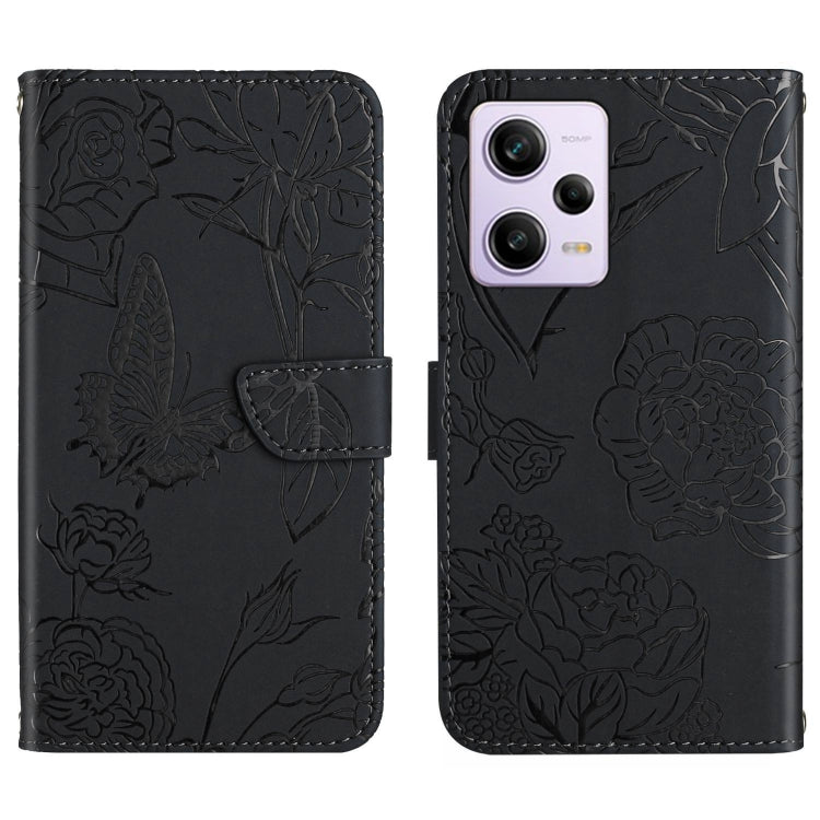 HT03 Skin Feel Butterfly Embossed Flip Leather Phone Case, For Xiaomi Redmi 11 Prime 4G, For Xiaomi Redmi 11 Prime 5G, For Xiaomi Redmi Note 12 China, For Xiaomi Redmi Note 12 Pro 5G China, For Xiaomi Redmi Note 12 Pro+ China/Note 12 Explorer          ...