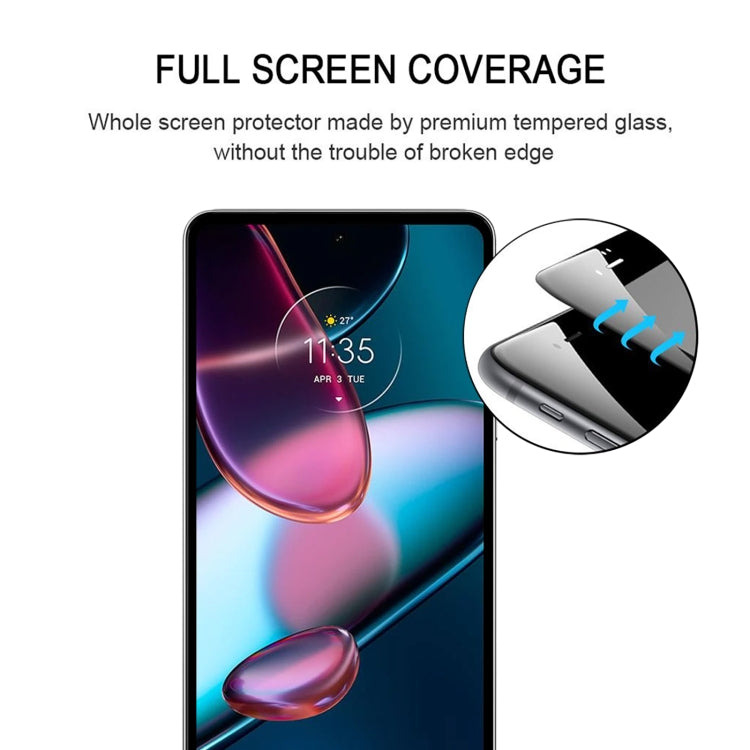 Full Glue Full Cover Screen Protector Tempered Glass Film, For Motorola Edge 30 Pro 5G/Edge+ 5G UW/Edge 2022 (1 PC)