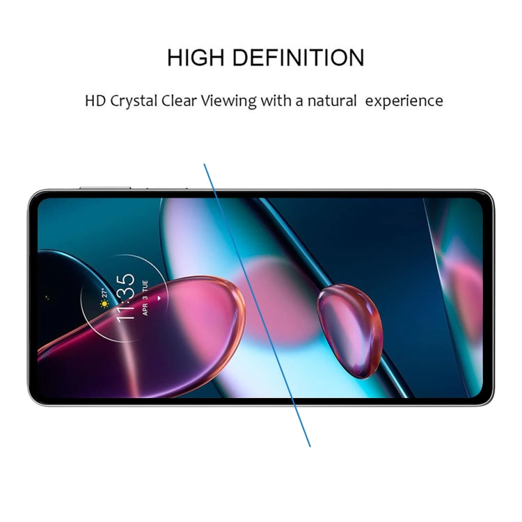 Full Glue Full Cover Screen Protector Tempered Glass Film, For Motorola Edge 30 Pro 5G/Edge+ 5G UW/Edge 2022 (1 PC)