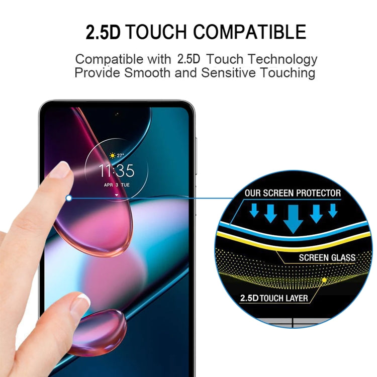 Full Glue Full Cover Screen Protector Tempered Glass Film, For Motorola Edge 30 Pro 5G/Edge+ 5G UW/Edge 2022 (1 PC)
