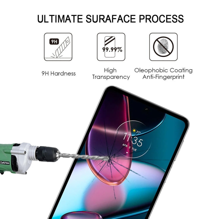 Full Glue Full Cover Screen Protector Tempered Glass Film, For Motorola Edge 30 Pro 5G/Edge+ 5G UW/Edge 2022 (1 PC)