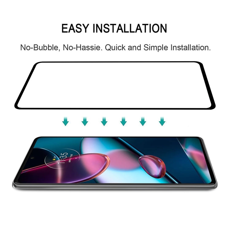 Full Glue Full Cover Screen Protector Tempered Glass Film, For Motorola Edge 30 Pro 5G/Edge+ 5G UW/Edge 2022 (1 PC)