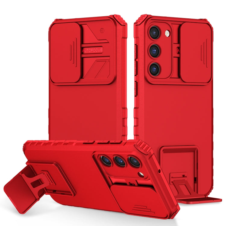 Stereoscopic Holder Sliding Camshield Phone Case, For Samsung Galaxy A04 4G, For Samsung Galaxy S23 5G, For Samsung Galaxy S23+ 5G, For Samsung Galaxy S23 Ultra 5G, For Samsung Galaxy A14 5G
