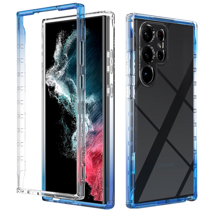 Transparent Gradient Color TPU + PC Protective Phone Case, For Samsung Galaxy S23 Ultra 5G, For Samsung Galaxy S23+ 5G, For Samsung Galaxy S23 5G