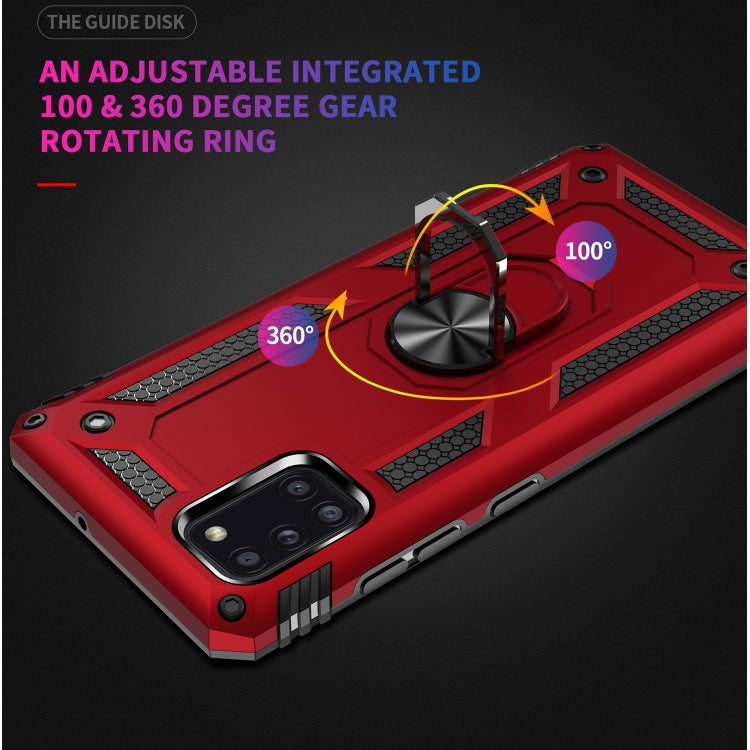 Shockproof TPU + PC Protective Case with 360 Degree Rotating Holder, For Galaxy A31