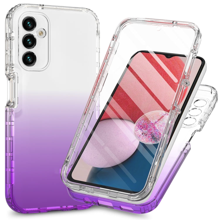 Integrated Transparent Gradient Color TPU + PC + PET Protective Phone Case, For Samsung Galaxy A14 4G / A14 5G