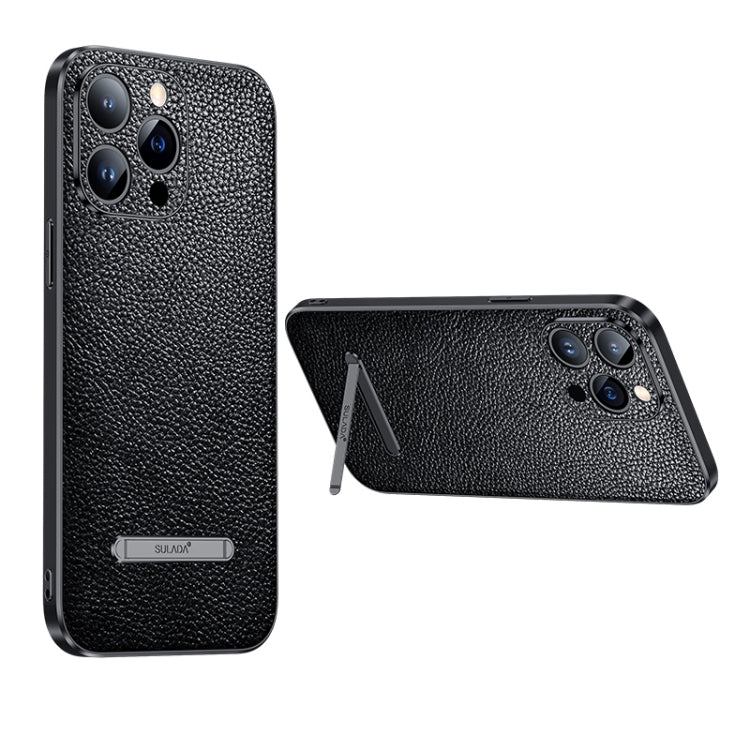 SULADA Invisible Bracket Leather Back Cover Phone Case, For iPhone 14, For iPhone 14 Plus, For iPhone 14 Pro, For iPhone 14 Pro Max, For iPhone 13, For iPhone 13 Pro, For iPhone 13 Pro Max