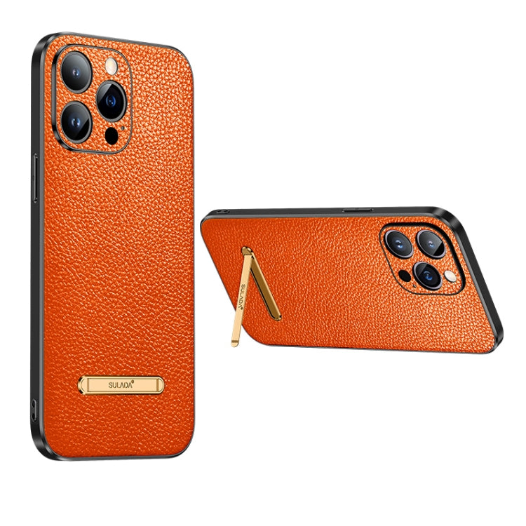 SULADA Invisible Bracket Leather Back Cover Phone Case, For iPhone 14, For iPhone 14 Plus, For iPhone 14 Pro, For iPhone 14 Pro Max, For iPhone 13, For iPhone 13 Pro, For iPhone 13 Pro Max