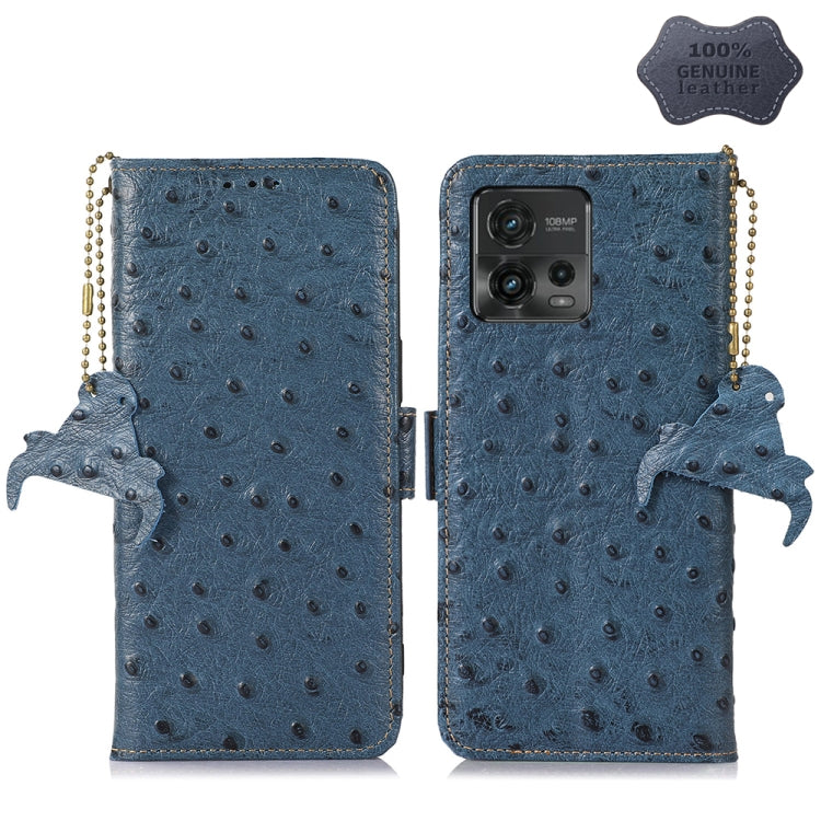 Ostrich Pattern Genuine Leather RFID Phone Case, For Motorola Moto G72 4G, For Samsung Galaxy A04e, For Samsung Galaxy A54 5G, For Xiaomi 13