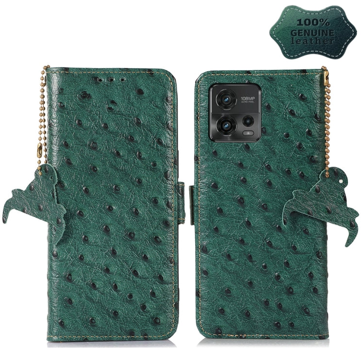 Ostrich Pattern Genuine Leather RFID Phone Case, For Motorola Moto G72 4G, For Samsung Galaxy A04e, For Samsung Galaxy A54 5G, For Xiaomi 13