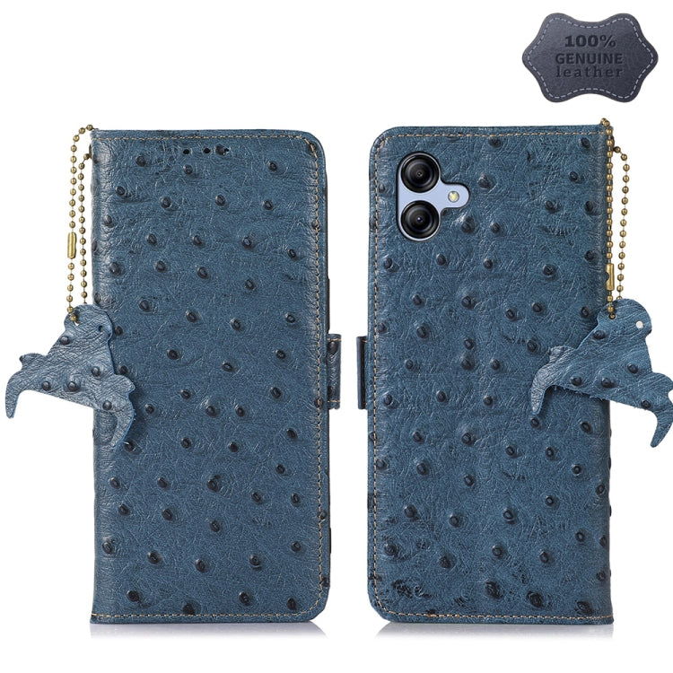 Ostrich Pattern Genuine Leather RFID Phone Case, For Motorola Moto G72 4G, For Samsung Galaxy A04e, For Samsung Galaxy A54 5G, For Xiaomi 13