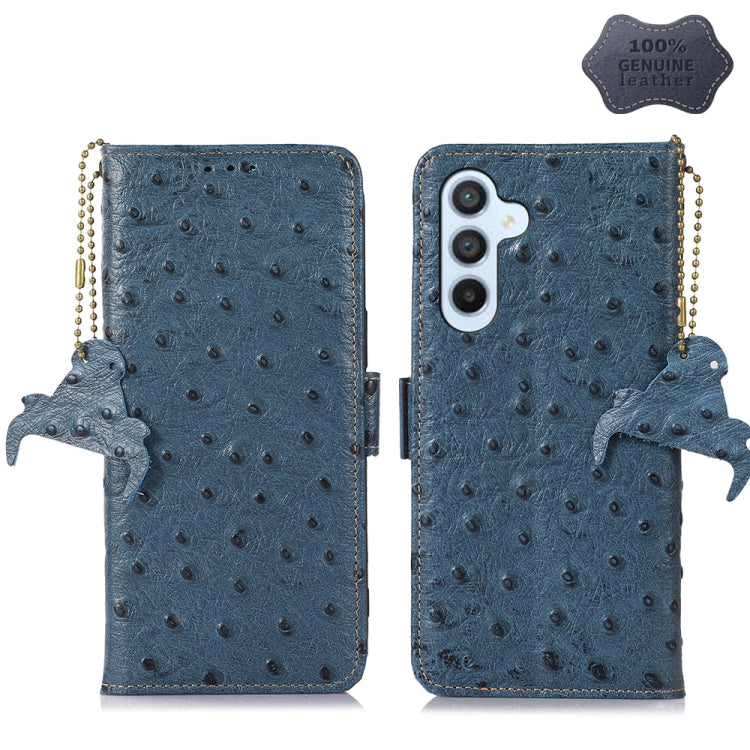 Ostrich Pattern Genuine Leather RFID Phone Case, For Motorola Moto G72 4G, For Samsung Galaxy A04e, For Samsung Galaxy A54 5G, For Xiaomi 13