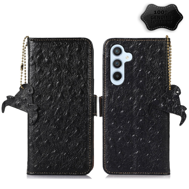 Ostrich Pattern Genuine Leather RFID Phone Case, For Motorola Moto G72 4G, For Samsung Galaxy A04e, For Samsung Galaxy A54 5G, For Xiaomi 13