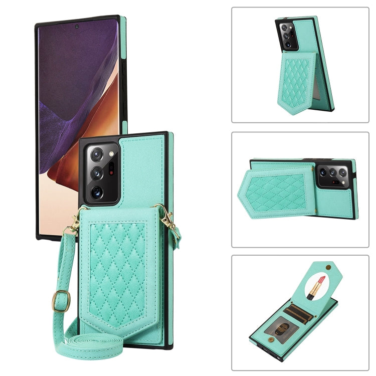 Rhombic Texture RFID Phone Case with Lanyard & Mirror, For Samsung Galaxy A12 5G, For Samsung Galaxy A13 5G / 4G, For Samsung Galaxy A51 4G, For Samsung Galaxy A52 5G / 4G / A52s, For Samsung Galaxy A53 5G, For Samsung Galaxy Z Flip4 5G                ...