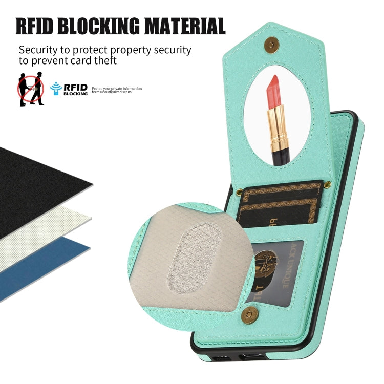 Rhombic Texture RFID Phone Case with Lanyard & Mirror, For Samsung Galaxy S20+, For Samsung Galaxy S20 FE, For Samsung Galaxy S21 Ultra 5G, For Samsung Galaxy S22+ 5G, For Samsung Galaxy S22 5G, For Samsung Galaxy S21 5G, For Samsung Galaxy S21+ 5G    ...
